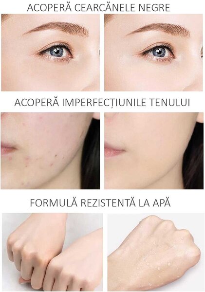 Crema corectoare pentru ten cu SPF50, acoperire completa,